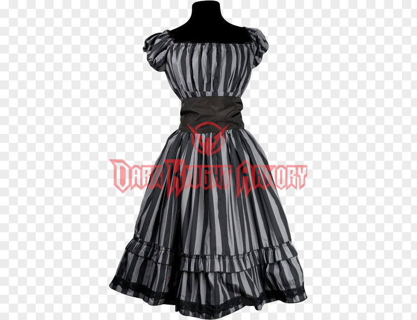 Gray Stripes Little Black Dress Clothing Gown Steampunk PNG