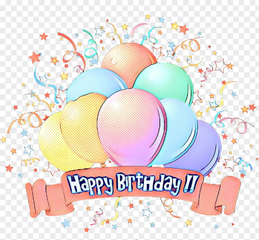 Sticker Party Supply Birthday Background PNG