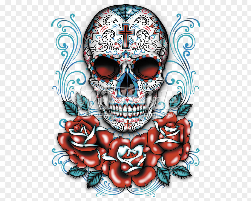 Sugar Skulls Calavera Day Of The Dead T-shirt Skull Clothing PNG