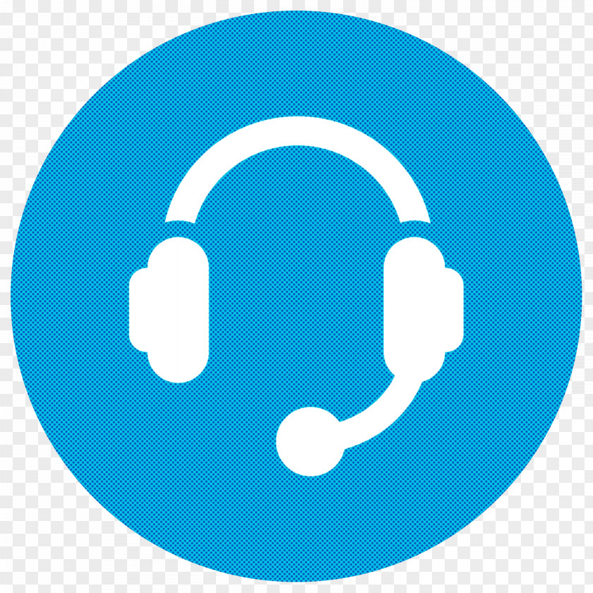 Blue Circle Turquoise Aqua Headphones PNG