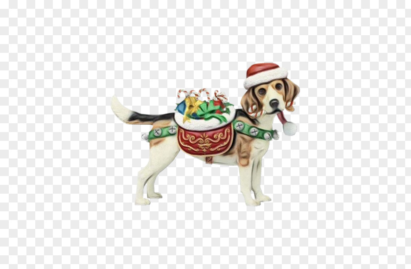 Coonhound Hound Watercolor Christmas PNG