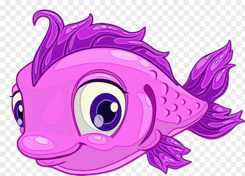 Fish Magenta Pink Purple Cartoon Violet Clip Art PNG