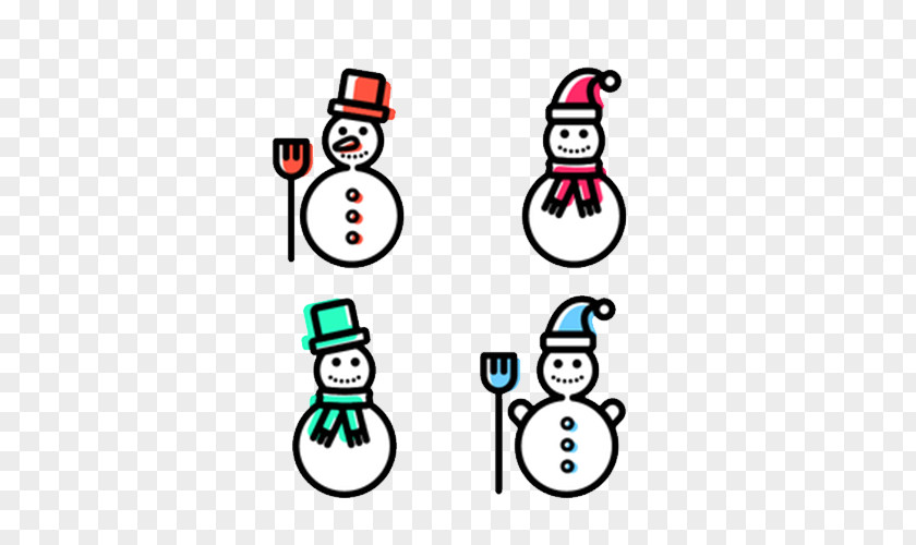 Flat Snowman Download Design Icon PNG