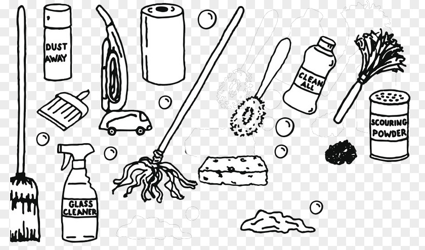 Sweep The Dust Cleaning Tools Drawing Cleaner Cartoon PNG