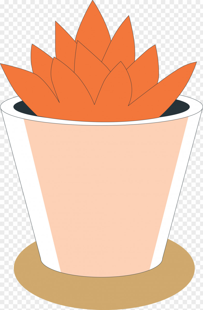 Angle Line Flowerpot Flower Orange S.a. PNG