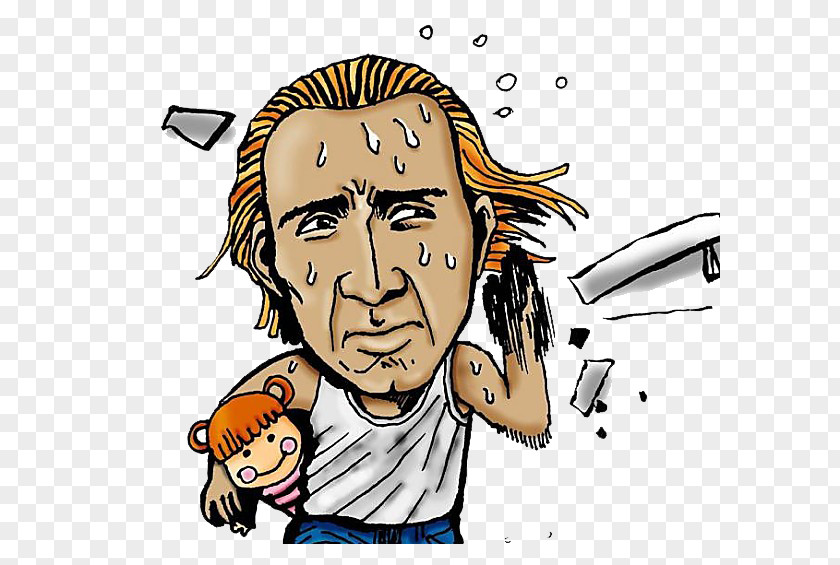 Blonde Man Holding Sweat Of Dolls Perspiration Cartoon PNG