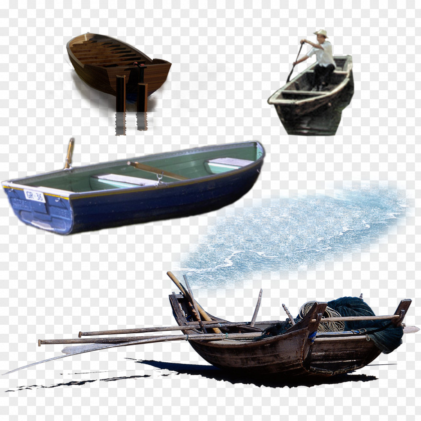 Creative Water Boat Fishing Vessel Icon PNG