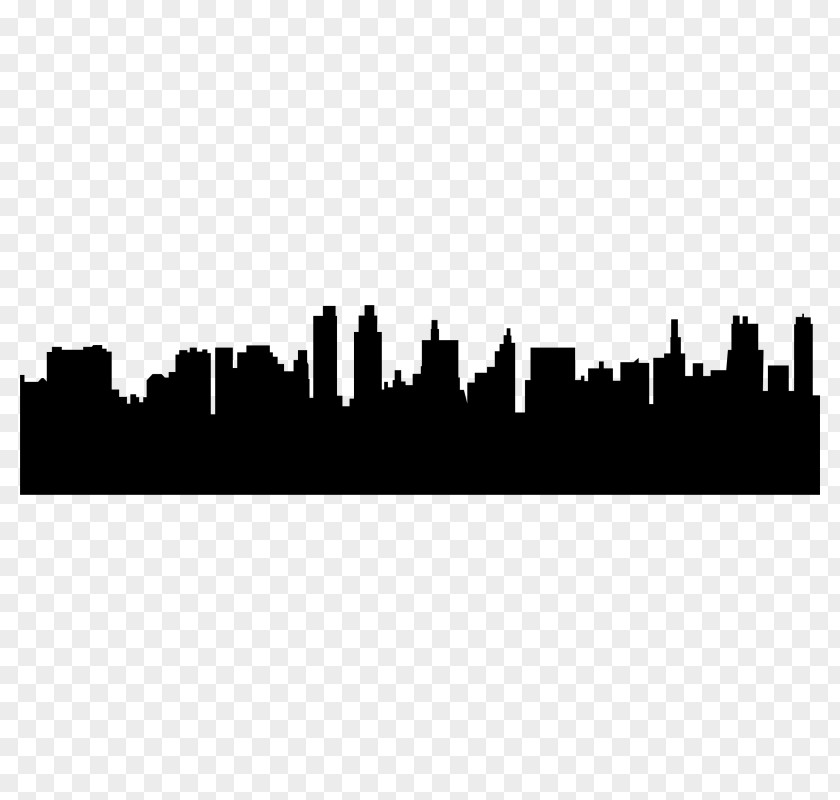 Silhouette City Skyline PNG