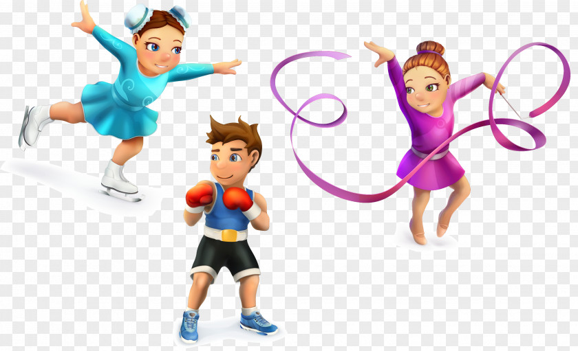 Sports Cartoon Child Active Artistic Gymnastics PNG
