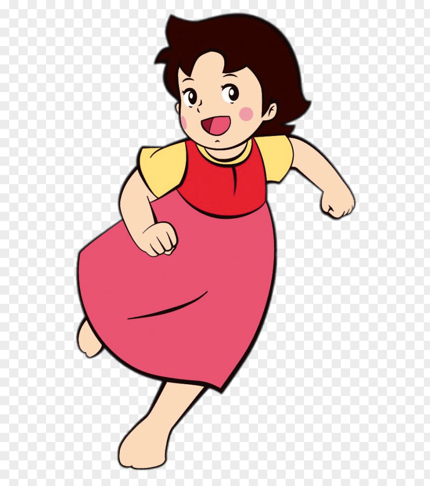 Heidi Running PNG Running, female cartoon character illustration clipart PNG