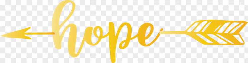 Hope Arrow With Cute Word PNG