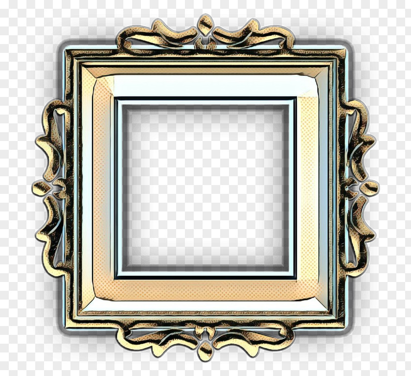 Metal Picture Frame Retro Background PNG