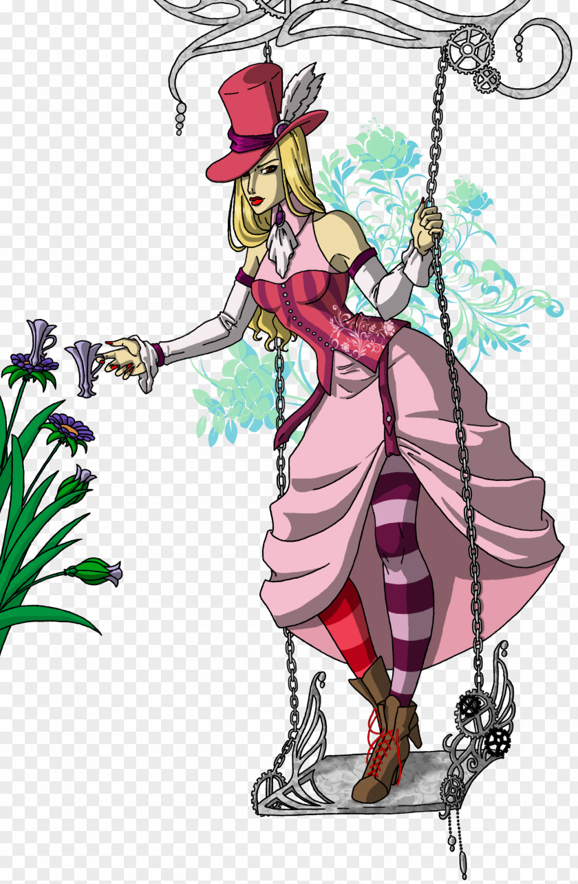 Tea Time Cartoon Costume Design PNG