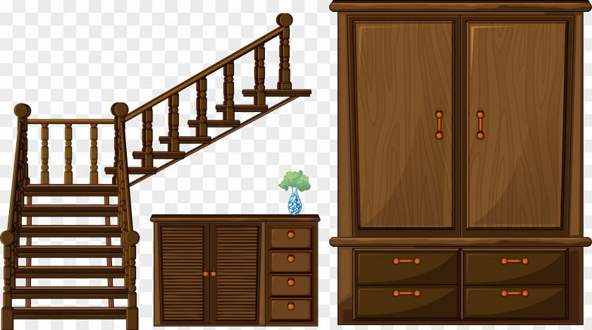 Vector Wooden Stairs Cupboard Royalty-free Stock Illustration Clip Art PNG