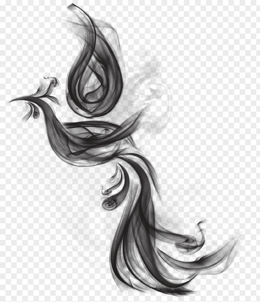 Black Phoenix Misty Smoke PNG phoenix misty smoke clipart PNG