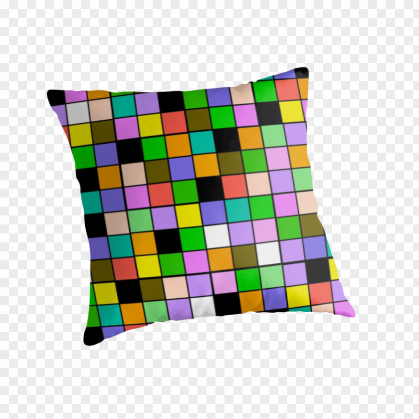 Checkerboard Throw Pillows Cushion Rectangle Square Pattern PNG