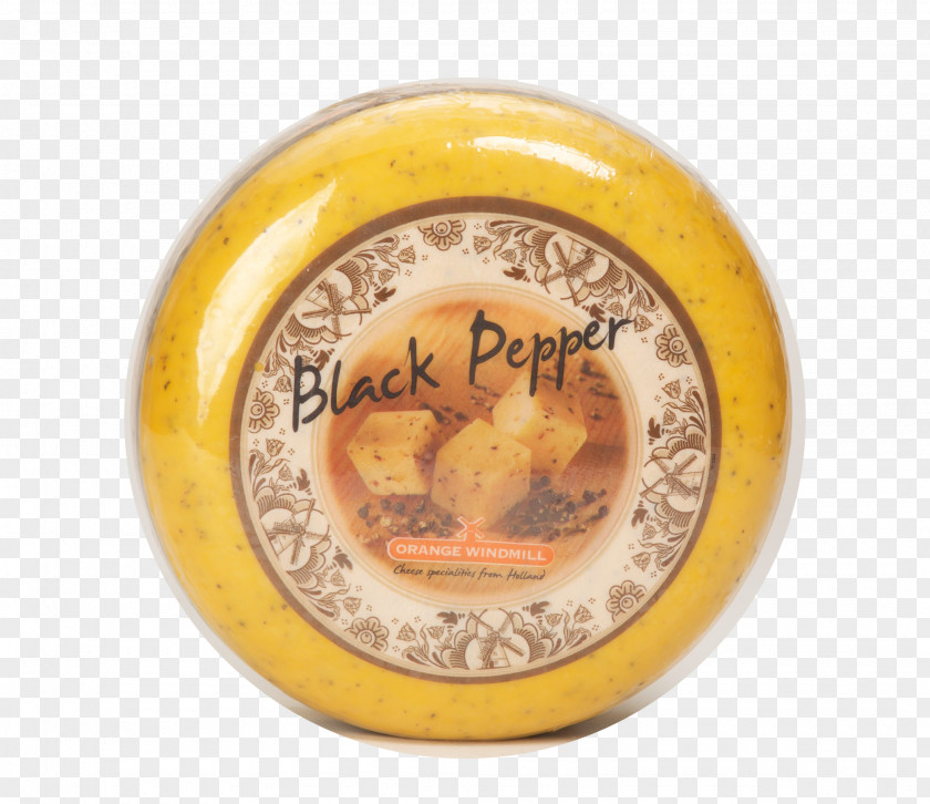 Cheese Gouda, South Holland Gouda Black Pepper Plate PNG