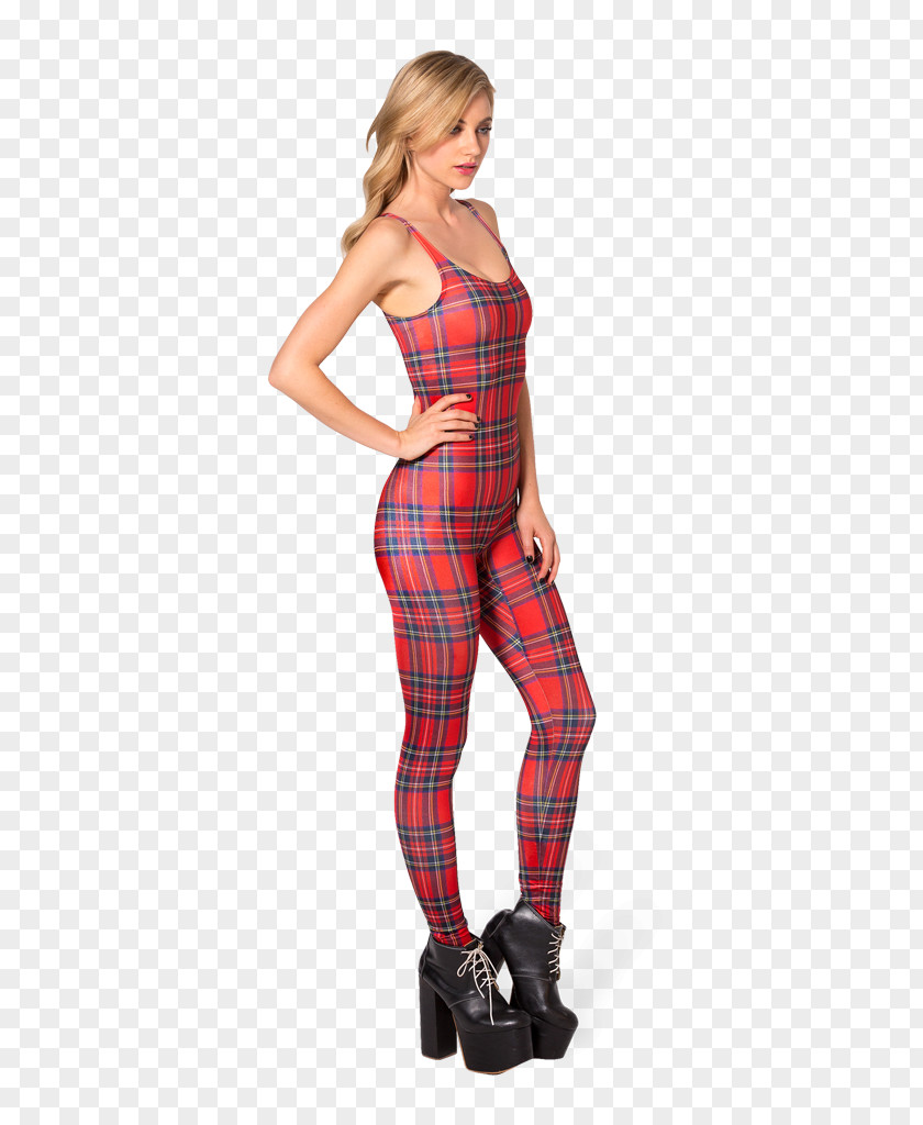 Red Cat Tartan Catsuit Clothing Leather Jacket Tights PNG