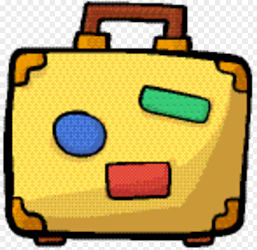 Suitcase Yellow Cartoon PNG