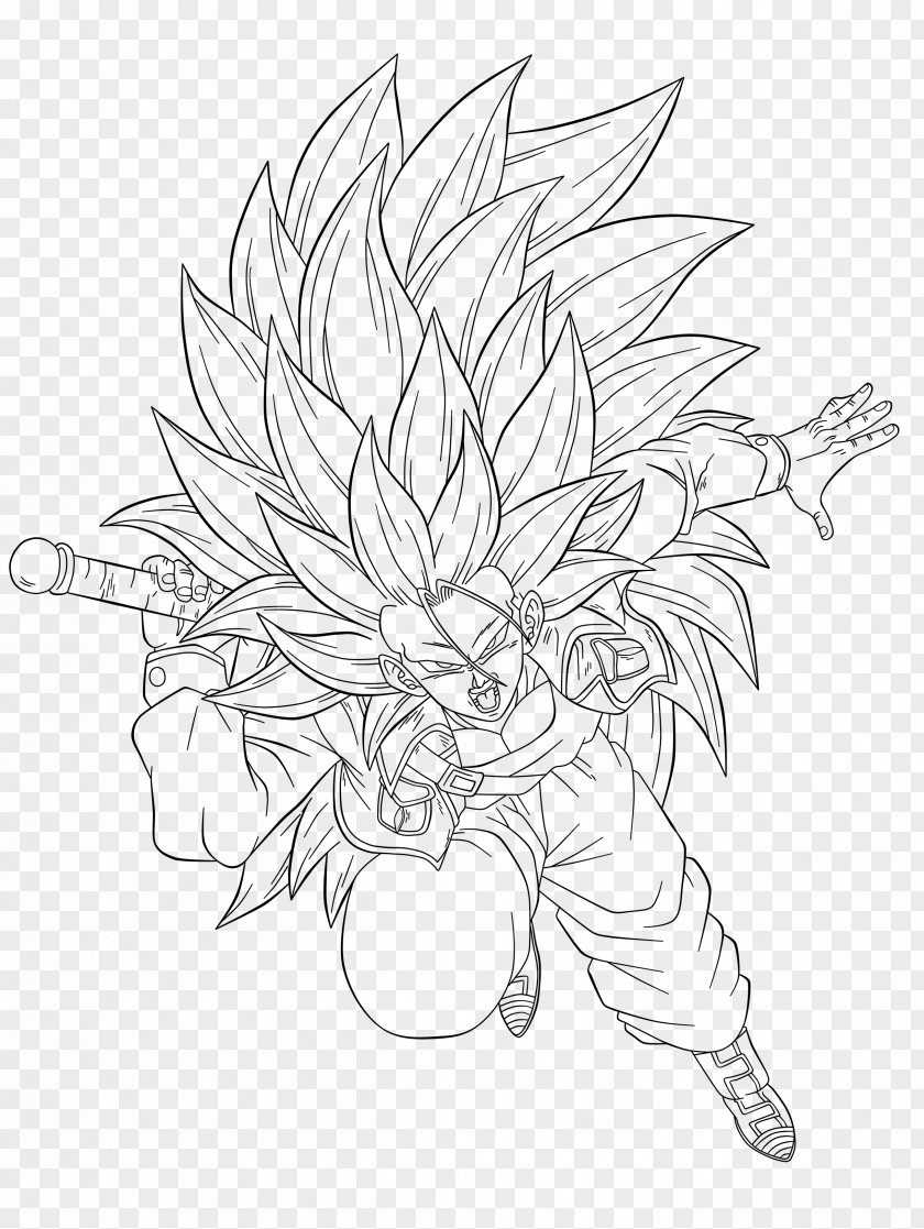 Trunk Flagged Trunks Line Art Gohan Goku Gotenks PNG