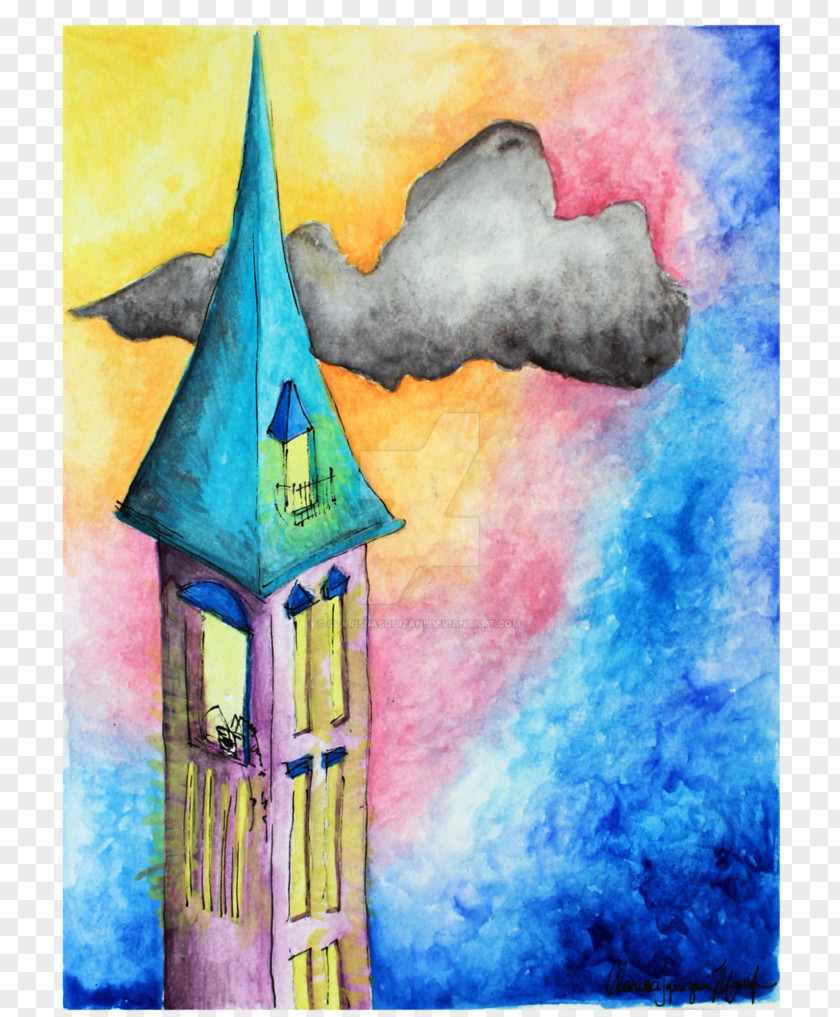 Watercolor Sky Painting Art Acrylic Paint PNG