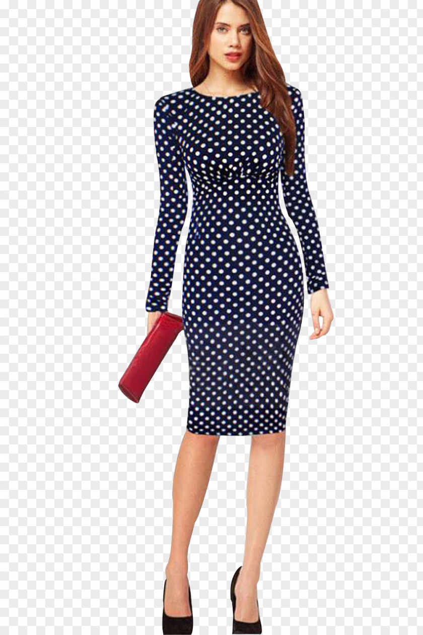 Women's Day Dress Sleeve Clothing Neckline Polka Dot PNG