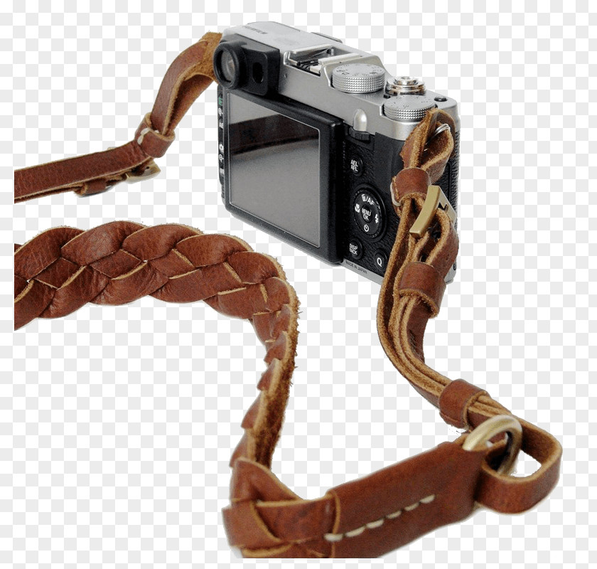 Camera Strap Cattle Leather Material PNG