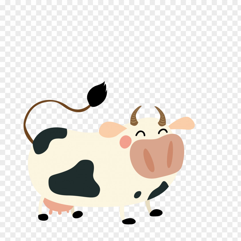 Cartoon Cow Dairy Cattle Drawing PNG