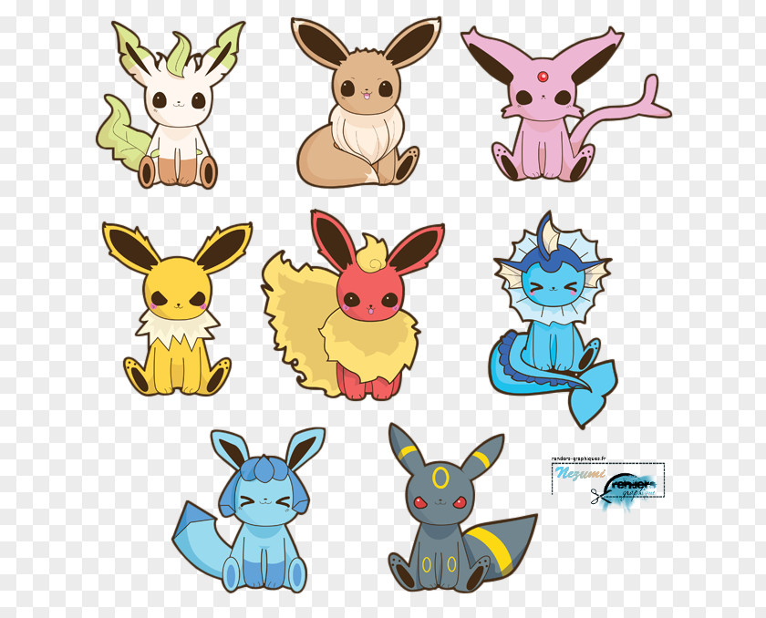 Rabbit Eevee Umbreon Vaporeon Pokémon PNG