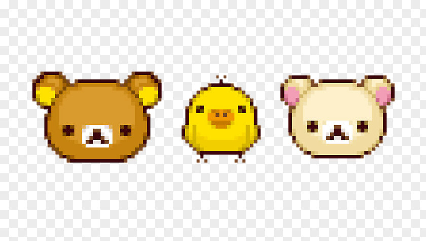 Rilakkuma Hello Kitty Pixel Art PNG