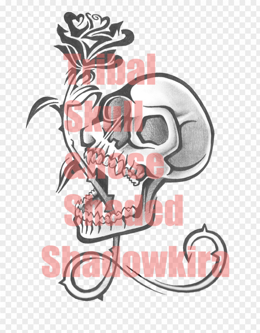 Skull And Roses Human Symbolism Rose Tattoo Art PNG