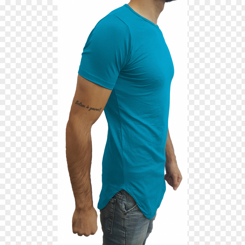 T-shirt Blouse Turquoise Collar PNG
