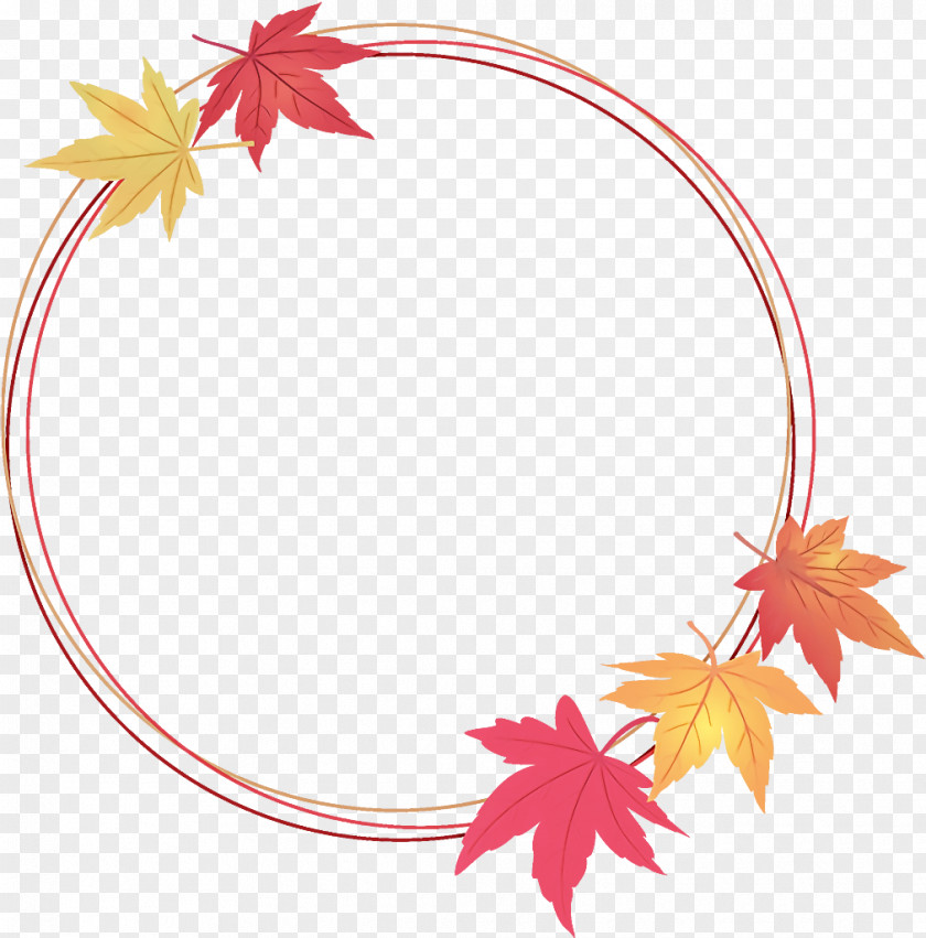 Autumn Leaf Wreath Leaves Thanksgiving PNG
