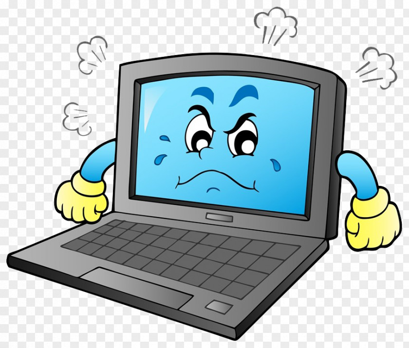 Cartoon Computer Anger Laptop Royalty-free Clip Art PNG