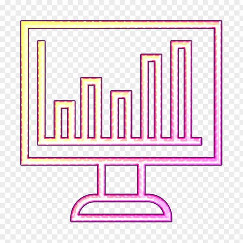 Magenta Text Business Icon Chart Finance PNG