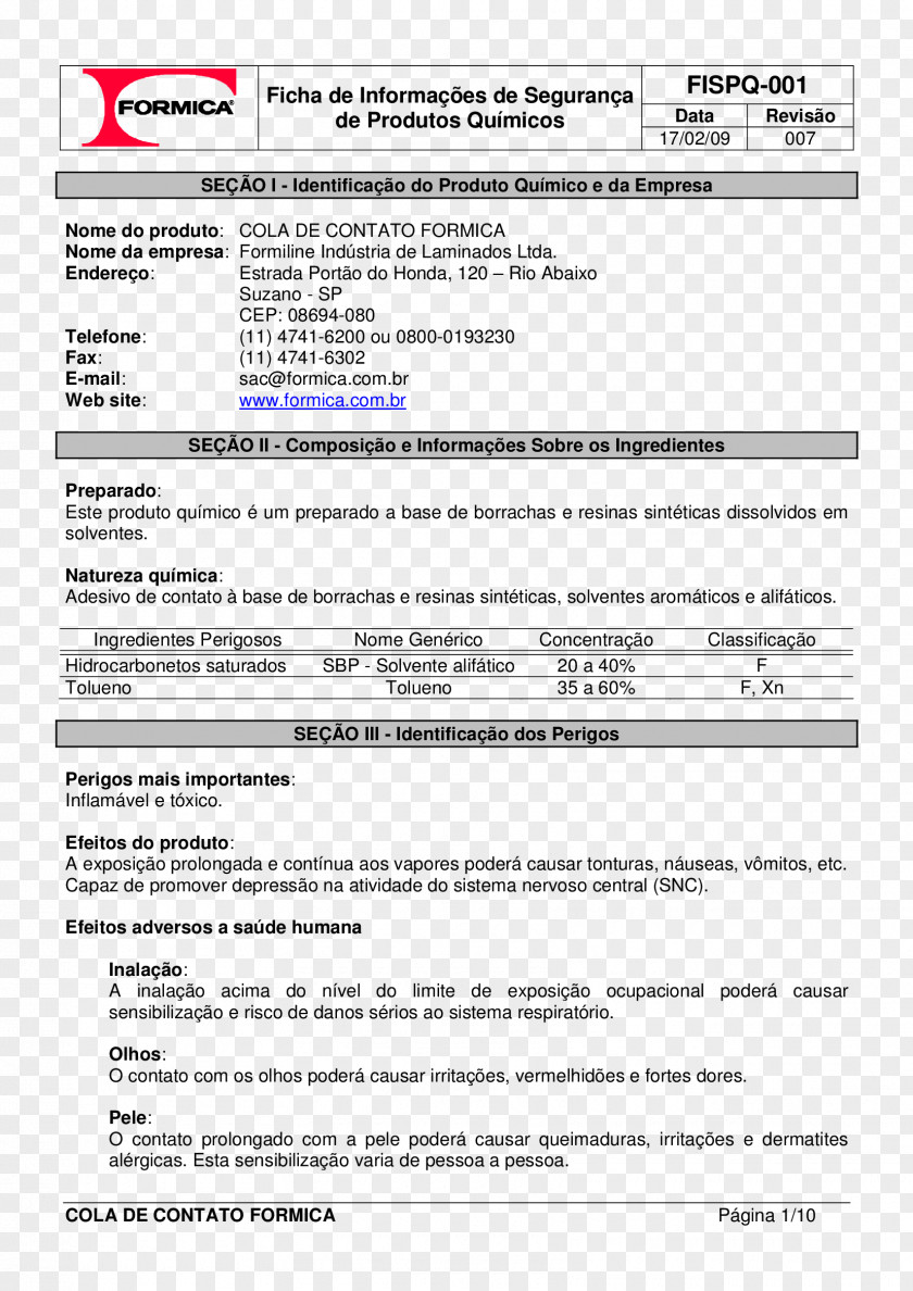 Page Chemistry Safety Data Sheet Reactivity Adhesive Health PNG