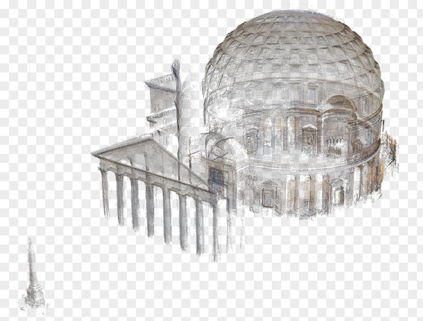 Pantheon 3D Computer Graphics Modeling Rendering Reconstruction PNG