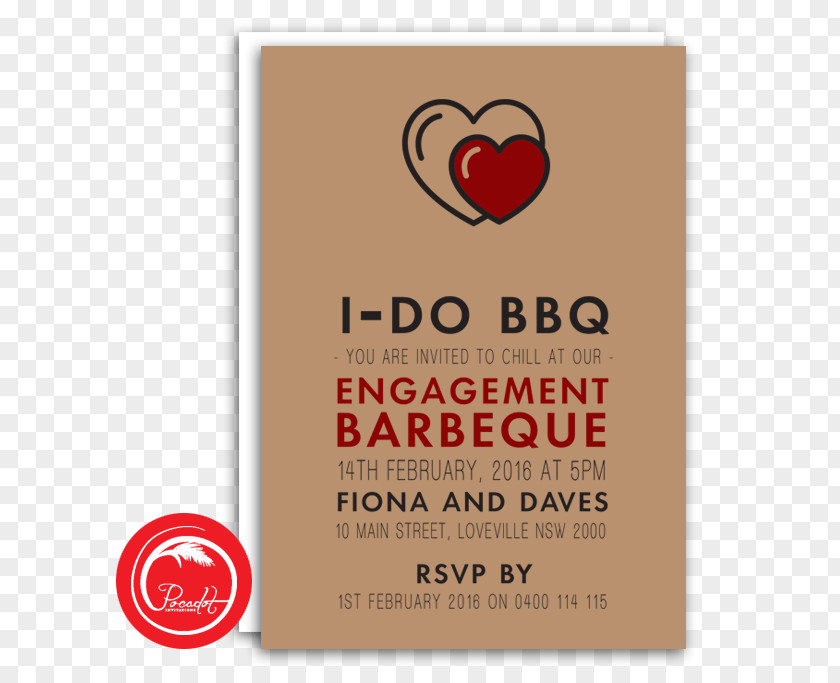 Barbecue Party Invitation Logo Brand Font PNG