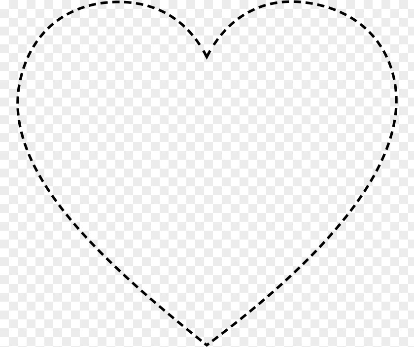 Dotted Line Heart Art PNG
