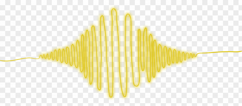 Vector Yellow Sound Wave Curve Picture Text Graphic Design Illustration PNG