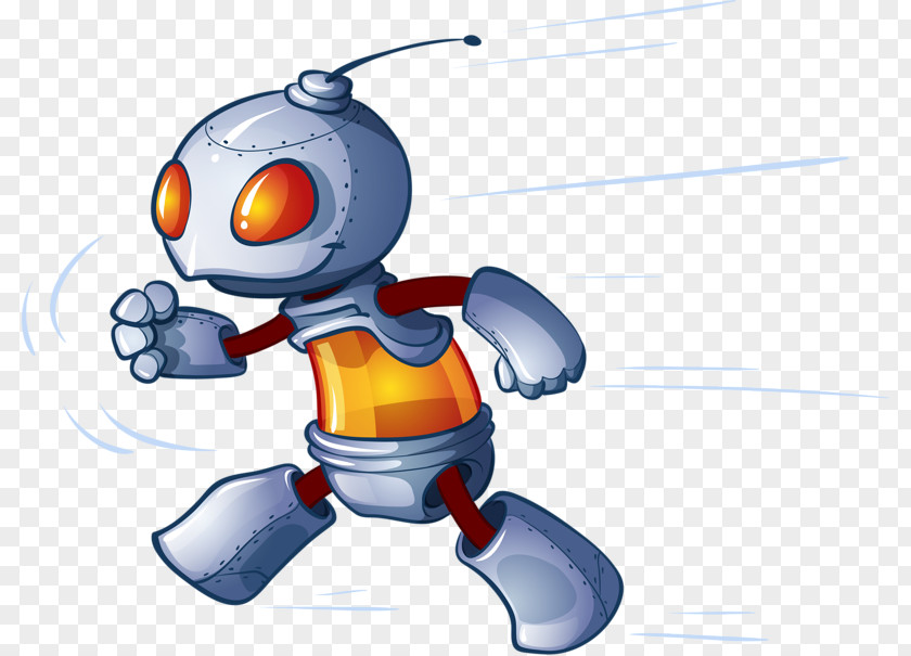 Cartoon Robot Illustration PNG