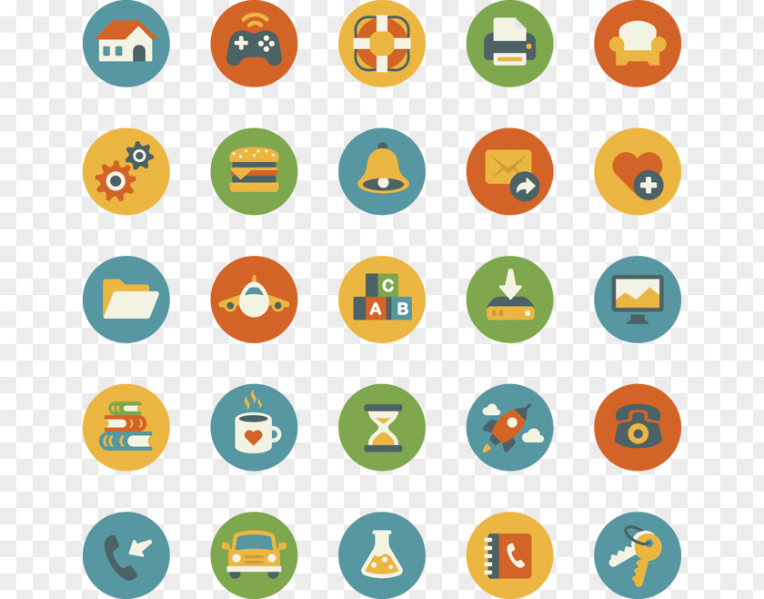 Daily Small Scale Flat Design Icon Graphic PNG