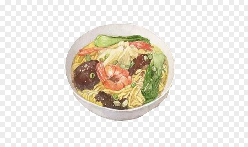 Cabbage Shrimp Hand Painting Surface Material Picture Noodle Soup Bxe1nh Bu1ed9t Lu1ecdc Pasta Food PNG