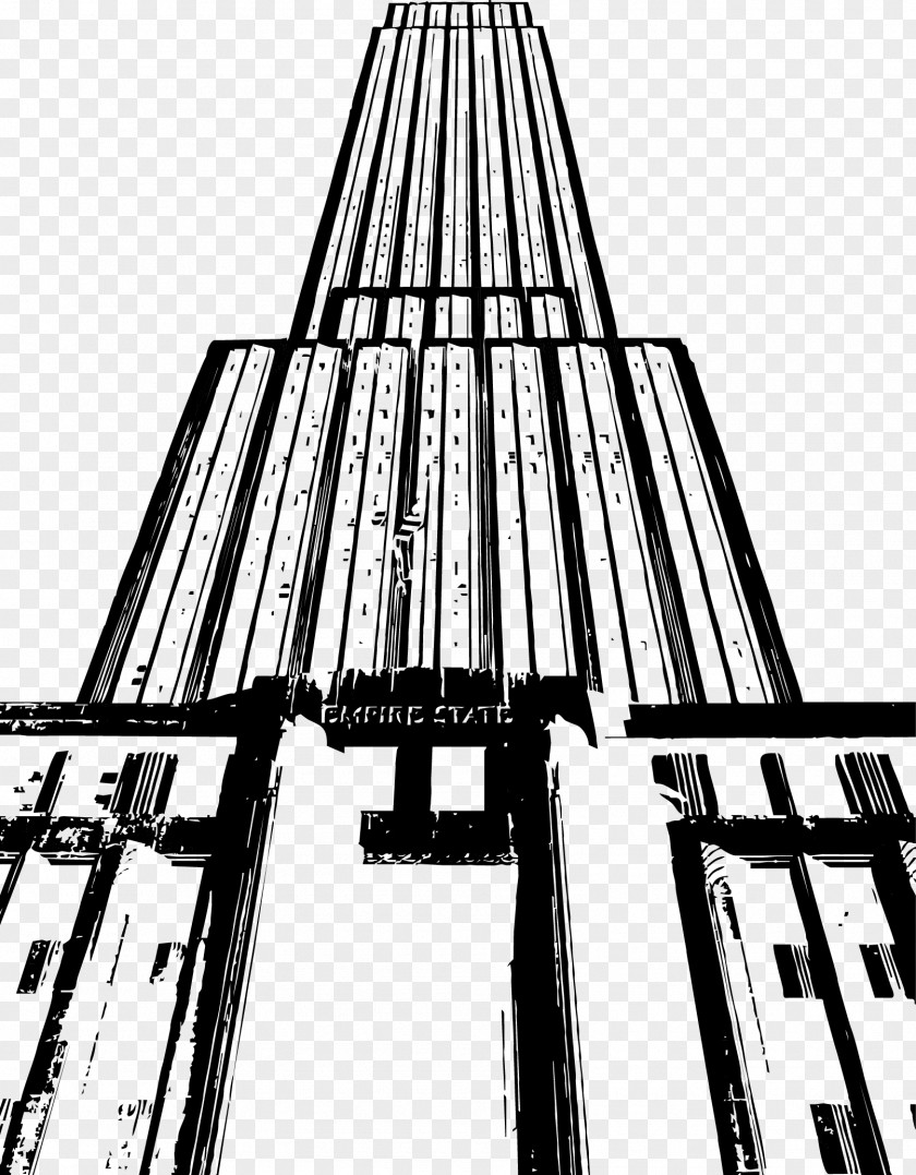 Empire State Building In New York Painted Vector Pen PNG