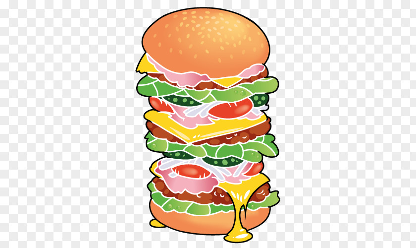 Ham Cheeseburger Fast Food Salad Big N' Tasty Sandwich PNG