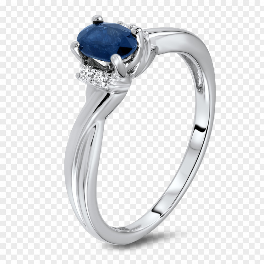 Curve Ring Sapphire Diamond Cut Engagement PNG