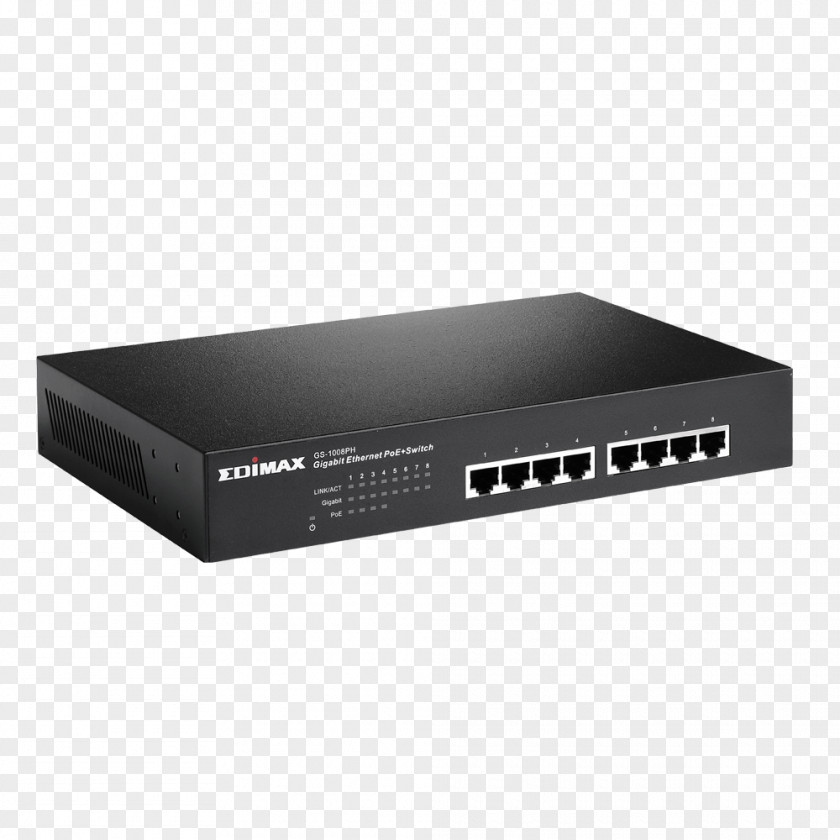 Ieee 8023u Power Over Ethernet Gigabit Network Switch Edimax 8 Ports PoE+ Fan-less PNG