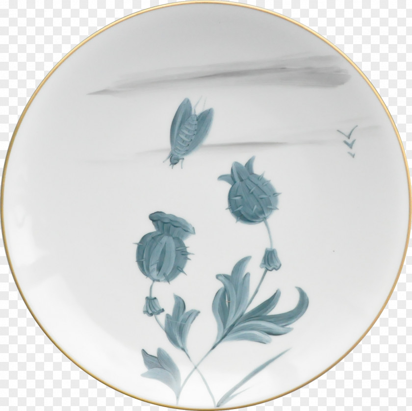Plate Platter Blue And White Pottery Saucer Tableware PNG
