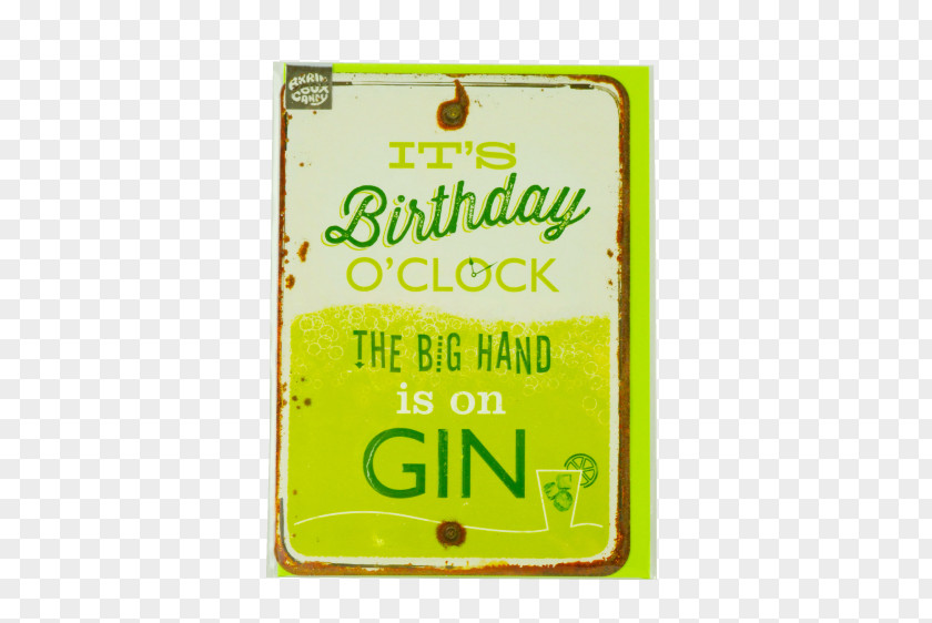 Birthday Gin And Tonic Greeting & Note Cards Water PNG