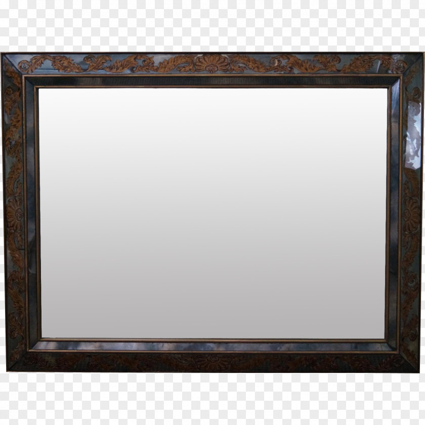 Brown Frame Picture Frames Mirror Wood Antique Shelf PNG